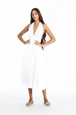 RAVENS VIEW IBIZA RAVENS VIEW IBIZA Damen vegan Kleid Marilyn White – Produktbild 1 von 1