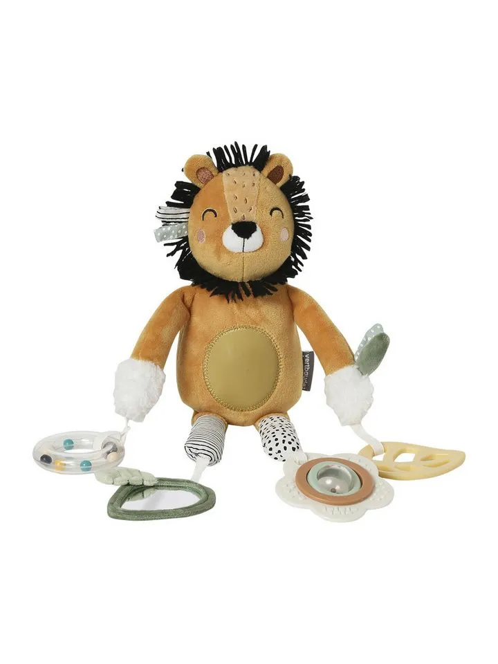 Vertbaudet Vertbaudet Greifspielzeug Baby Activity-Löwe TANSANIA zum Aufhängen, Braun|gelb, – Produktbild 1 von 4