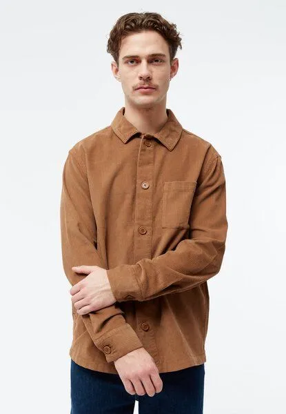 Givn Berlin Cord-Overshirt Modell: Curt, Dark camel, – Produktbild 4 von 5