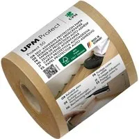 UPM UPM Abdeckpapier, Kraftpapier selbstklebend, 50 g/m², Länge 50 m, Breite 75 mm – Produktbild 1 von 1