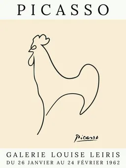 Photocircle Photocircle Poster / Leinwandbild - Picasso Hahn – beige – Produktbild 1 von 1