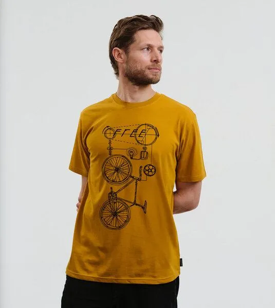 Gary Mash GARY MASH T-Shirt Freecycle#2 aus Biobaumwolle, Gelb, – Produktbild 4 von 4