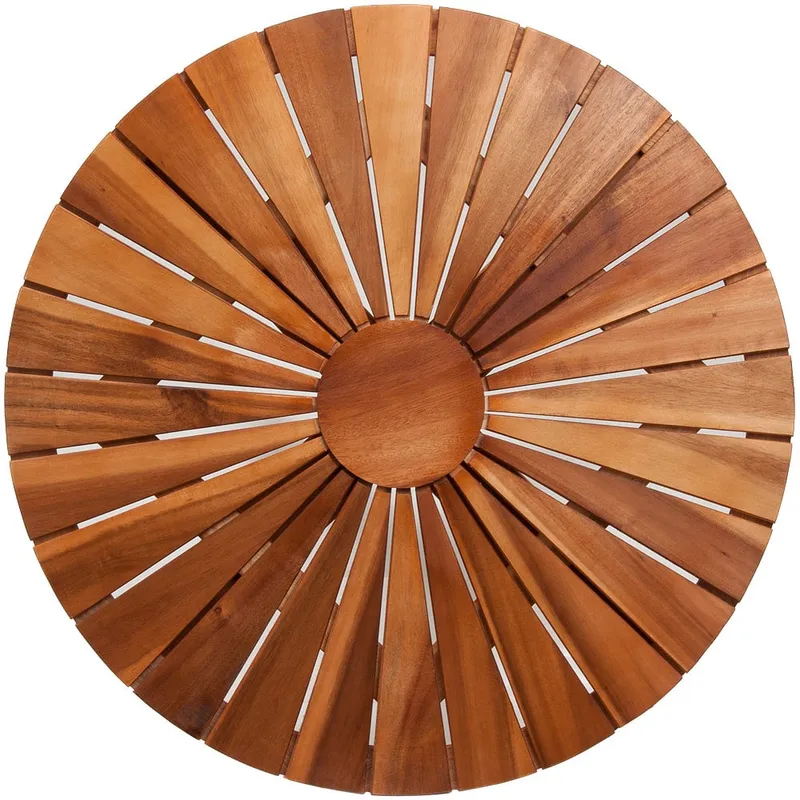 Casaria® Gartentisch Sunrise Braun Akazienholz Ø70cm, Braun, – Produktbild 2 von 2