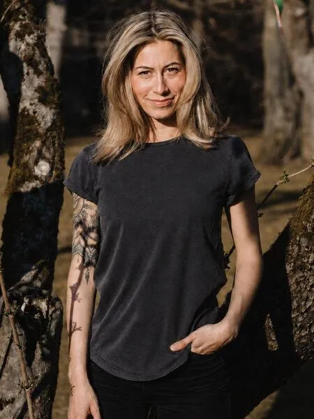 Life-Tree Life-Tree Organic Fairwear Shirt Women Basic, Stone washed black, – Produktbild 4 von 4