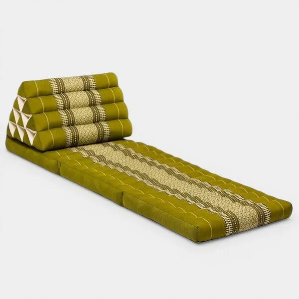 Der Lindwurm Der Lindwurm Thai Yogamatte- Dreieckskissen mit Kapokfüllung, Moosgrün, – Produktbild 1 von 2