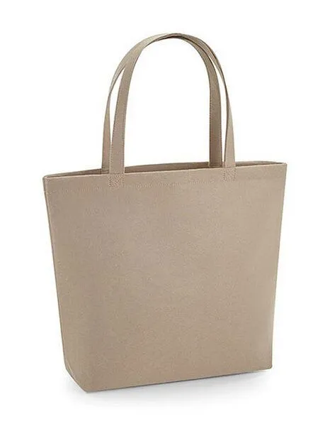 BagBase BagBase Filz Shopper Umhängetasche aus recyceltem Polyester, Sand, – Produktbild 2 von 4