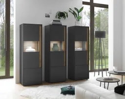Home affaire Vitrine City/Giron, moderner Hochschrank, Glasvitrine zeitlos, modern, ausreichend Stauraum, vielseitig einsetzbar – Produktbild 1 von 1