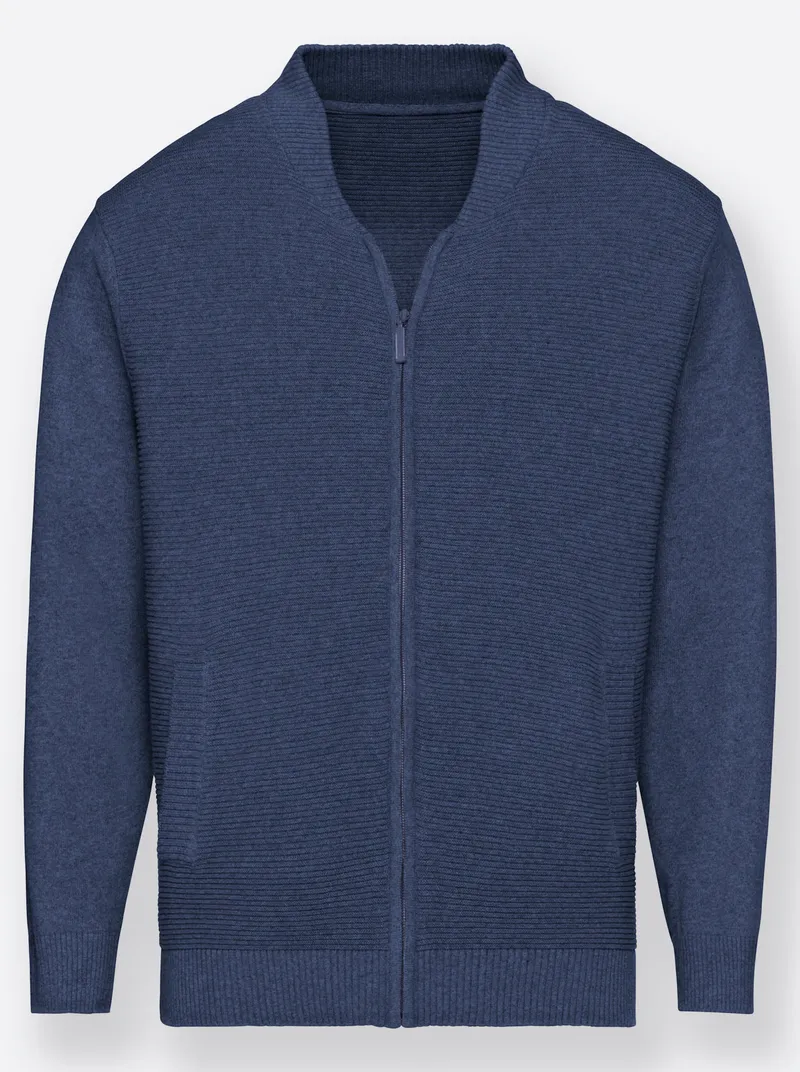 marco donati Strickjacke jeansblau-meliert, Jeansblau-meliert, – Produktbild 1 von 2