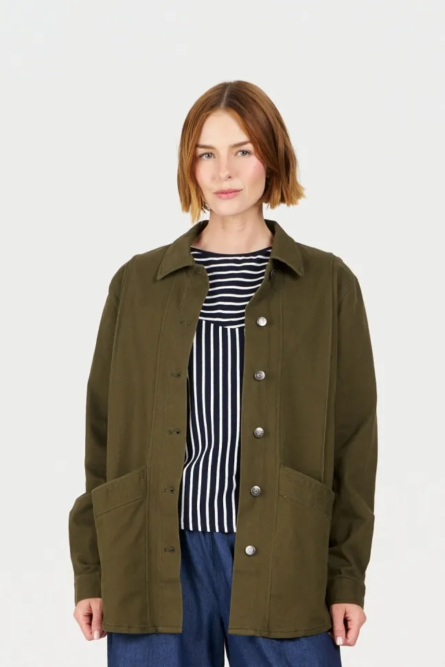 KOMODO KOMODO Damen vegan Jacke Chore Khaki, Olivgrün, – Produktbild 2 von 2