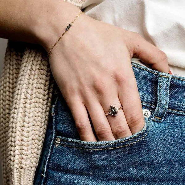 Eppi Eppi Goldarmband mit salt'n'pepper Diamanten Ulla, Gelb, – Produktbild 3 von 4