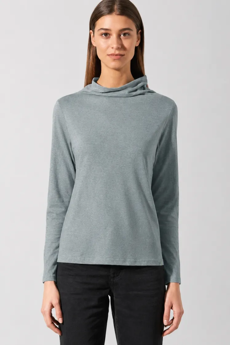 HempAge Hempage Damen vegan Langarmshirt Titanium, Grau, – Produktbild 1 von 2