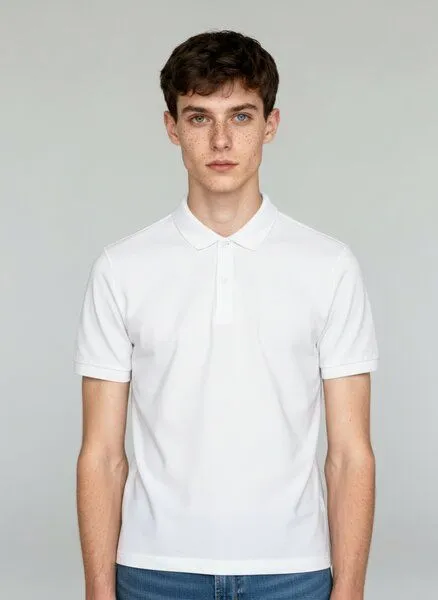 UNIPOLAR UNIPOLAR Basic Poloshirt Modell: Prescott 2.0, White, – Produktbild 1 von 2