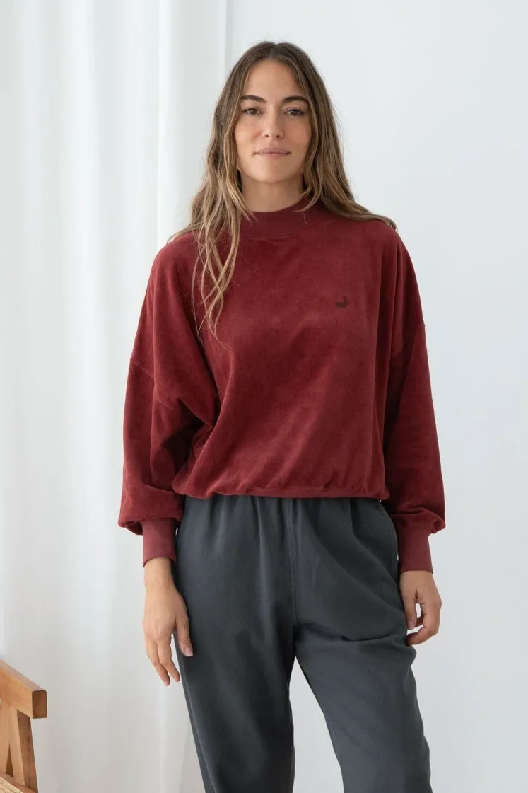 TWOTHIRDS TWOTHIRDS Damen vegan Sweatshirt Binz Weinrot, Rot, – Produktbild 2 von 2