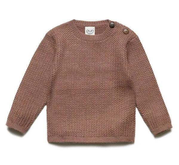 Puri Organic Puri Organic Kleinkinder Pullover Struktur Merinowolle, Naturmelange, – Produktbild 2 von 2