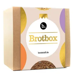 brotstoff brotstoff Weihnachten Geschenkset - Box mit Brotbackmischung im Glas + Nachfüllpaket + 4 x Probierpaketen – Produktbild 1 von 1