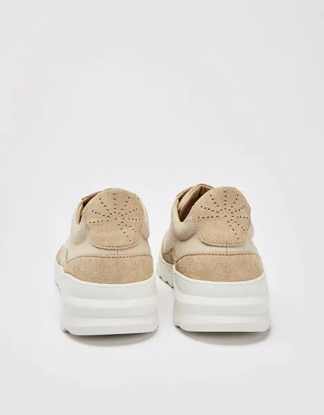 NINE TO FIVE NINE TO FIVE #pedró veganer Sneaker, Herren Runner aus recycelter Mircofaser, Tan sea, – Produktbild 4 von 4