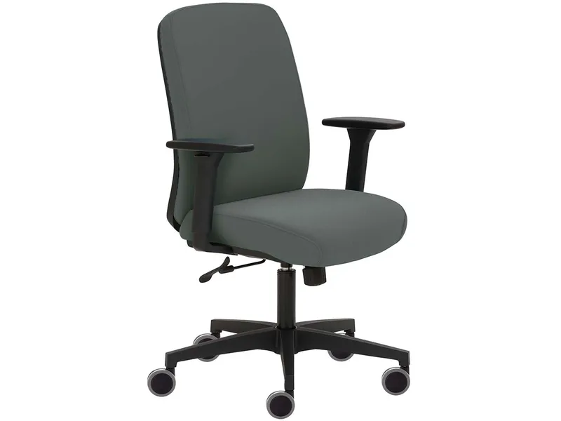 Bürodrehstuhl "2219" mit Armlehnen, Grau, – Produktbild 1 von 2