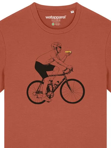 watapparel watapparel T-Shirt Unisex Fahrrad und Pizza, Heritage brown, – Produktbild 3 von 3