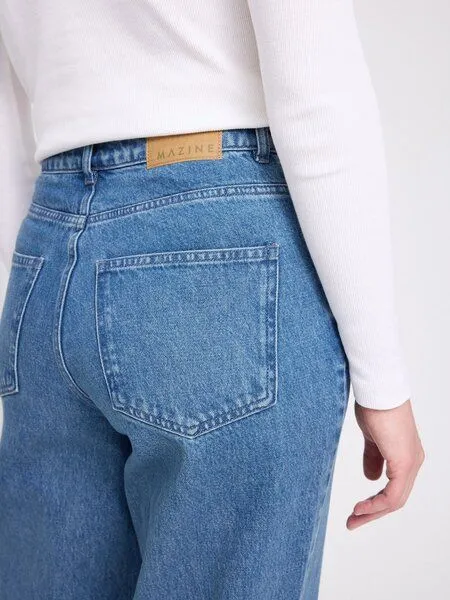 Mazine Mazine Damen Jeans im Wide Leg-Style aus 100% Bio-Baumwolle, Mid blue (blau), – Produktbild 3 von 4