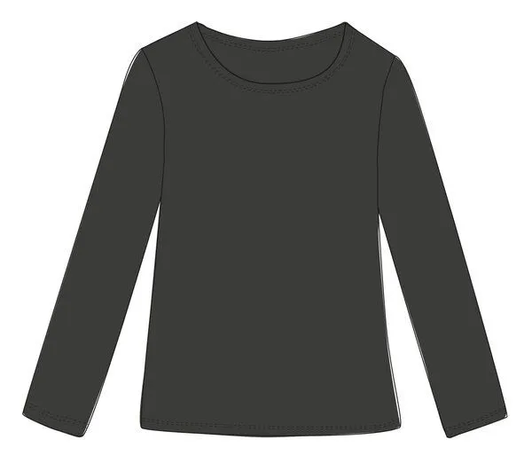 Heidekönigin Heidekönigin Langarmshirt Uni Basic GOTS, Schwarz, – Produktbild 1 von 3