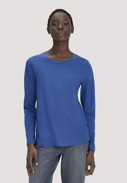 hessnatur hessnatur Longsleeve Relaxed aus Regenerative Organic Cotton (ROC), Kobalt, – Produktbild 1 von 4