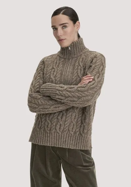 hessnatur hessnatur Strick Troyer Oversize aus Rhönwolle und europäischer Schurwolle, Naturbeige, – Produktbild 1 von 4