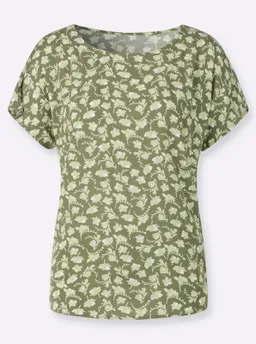Witt Blusenshirt khaki-weiß-bedruckt – Produktbild 1 von 1