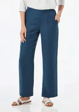Goldner Weite Hose VERA mit leichtem Glanz - marine - Gr. 21 von Goldner Fashion – Produktbild 1 von 1
