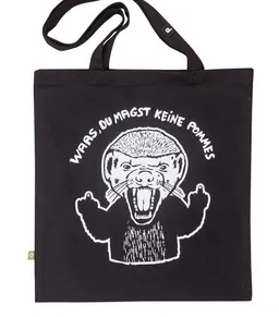päfjes päfjes Honigdachs / du magst keine Pommes? - Feste Baumwolltasche 340 – Produktbild 1 von 1