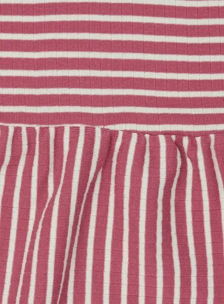 loud + proud loud + proud Babys & Kinder Kleid langarm gestreift mit Rippe, GOTS-zertifiziert, Rouge(pink), – Produktbild 2 von 2
