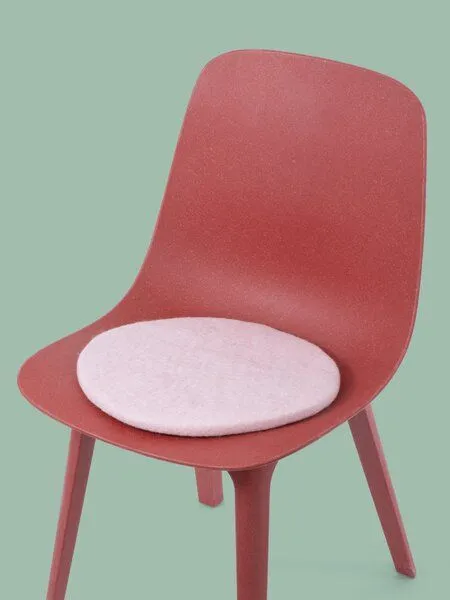 myfelt myfelt Flachfilz Sitzauflage (⌀ 36 cm, 36 x 36 cm), Zartrosa (mona), – Produktbild 4 von 4