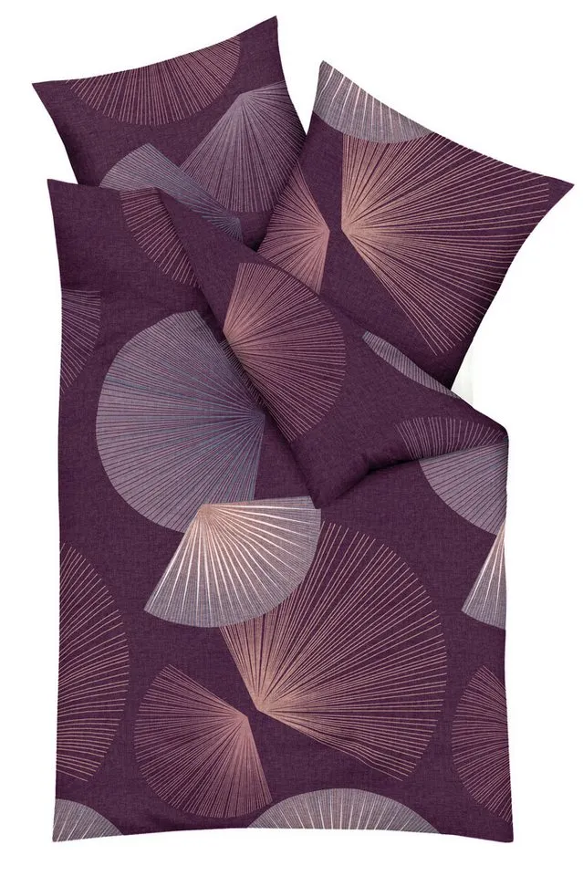 Kaeppel Kaeppel Bettwäsche Koya, Mako-Satin, 2 teilig, Hergestellt aus GOTS-zertifizierter Bio-Baumwolle, Lila, – Produktbild 2 von 4