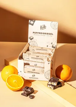 KoRo Puffreisriegel in Zartbitterschokolade mit Orange 20 x 18 g – Produktbild 1 von 1