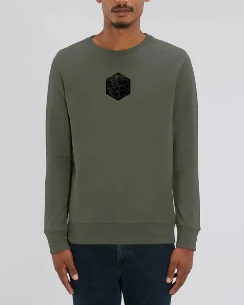 Human Family Human Family Bio Herren Rundhals-Sweatshirt "Practice - Hexagon" in 2 Farben, Khaki, – Produktbild 1 von 3