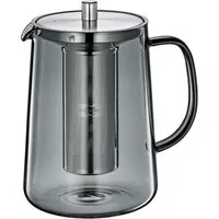 Teekanne "ASSAM" aus Borosilikatglas, inkl Filtereinsatz aus Edelstahl, 1,2 l, grau – Produktbild 1 von 1