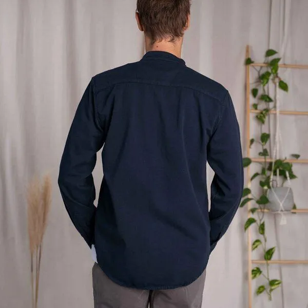Vresh Clothing Vresh Clothing Christov - Hemd aus Biobaumwolle, Blueberry, – Produktbild 2 von 4