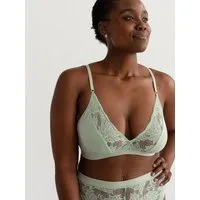 erlich textil erlich textil Alisa bügelloses Bustier mit Spitze aus weichem Modal, made in Europe, Salbei, – Produktbild 2 von 5