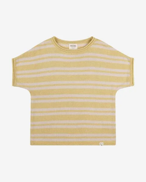 MATONA Matona T-Shirt | Boxy Knit T-Shirt | aus Bio-Baumwolle | GOTS-zertifiziert, Vanilla/bone, – Produktbild 4 von 4