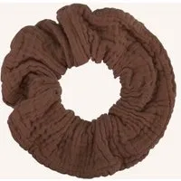 NORDLICHT NORDLICHT Musselin Scrunchie Haargummi aus 100% Bio-Baumwolle, Braun, – Produktbild 1 von 1