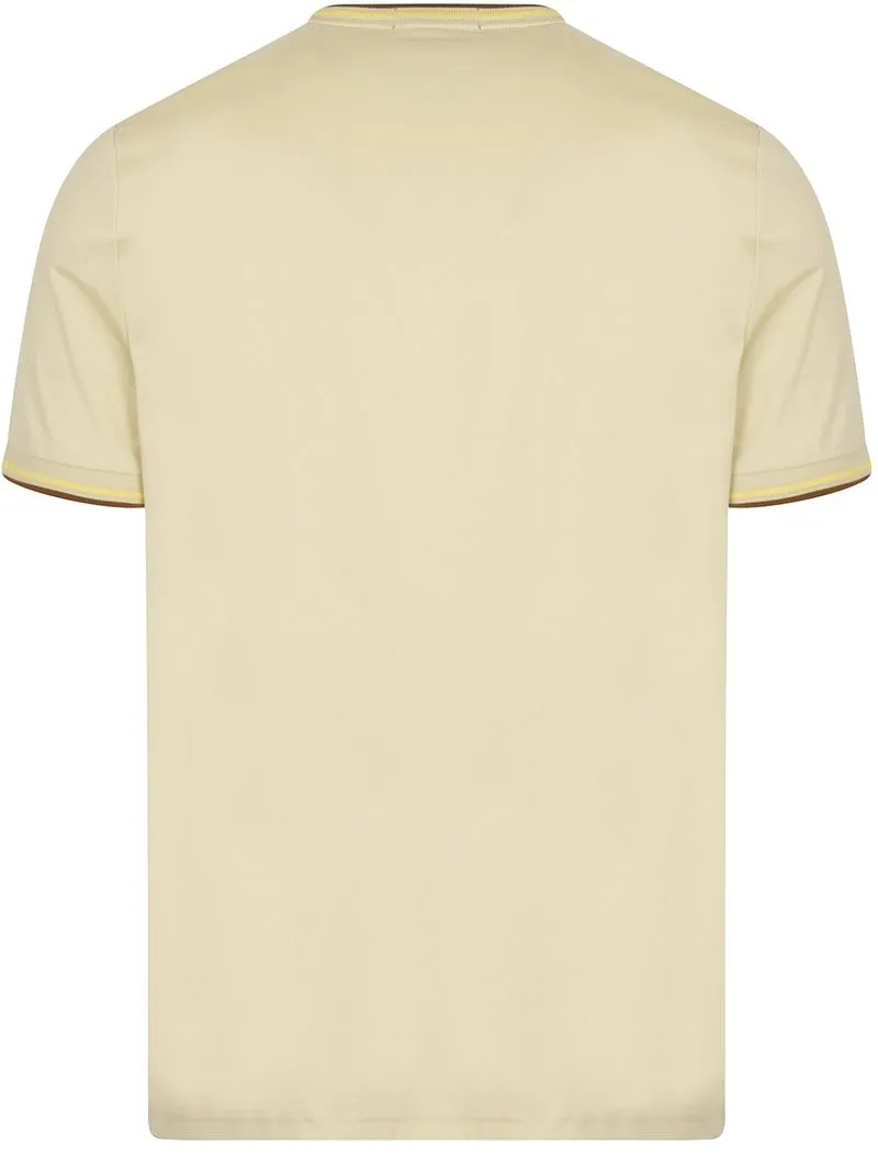 Fred Perry Fred Perry M1588 Twin Tipped T-Shirt Beige - Größe S, Beige, – Produktbild 5 von 5