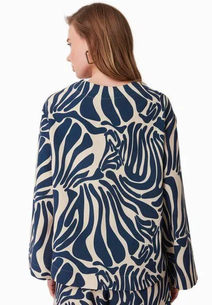 ORGANICATION ORGANICATION Bluse aus LENZING ECOVERO mit Muster, Abstract, – Produktbild 4 von 4
