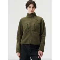 PINQPONQ pinqponq Fleece Jacket - Eternal Olive - Peat black (Female), Olive, – Produktbild 1 von 1