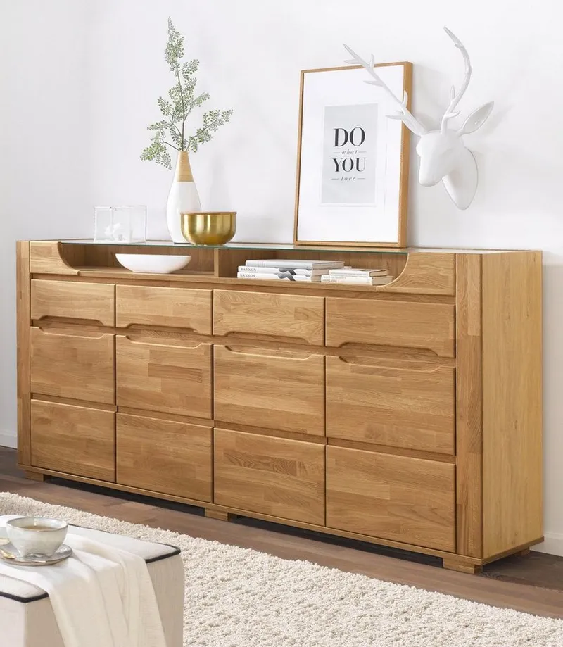 OTTO home Sideboard Denis, Breite 200 cm, Braun, – Produktbild 2 von 8