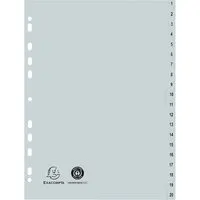 Exacompta Exacompta Register aus Recyclingkunststoff 20-teilig, DIN A4 – Produktbild 1 von 1