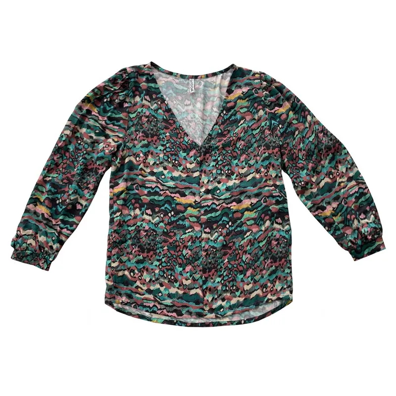 WiDDA WiDDA Damen vegan Bluse Lubo Mit Grafikdruck Mehrfarbig, Mehrfarbig, – Produktbild 1 von 2