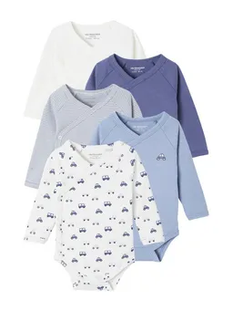 Vertbaudet Vertbaudet Body 5er-Pack Baby Wickelbodys, Langarm 5er-Pack – Produktbild 1 von 1