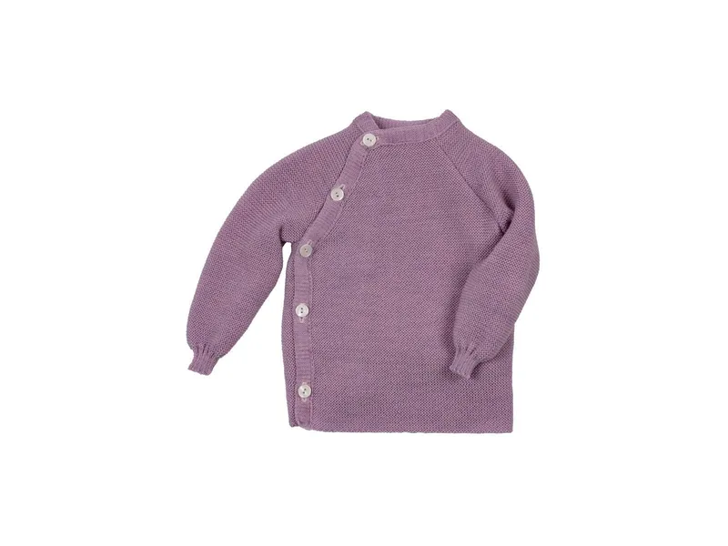 Reiff Strickwaren Reiff Strickwaren Baby Jacke Schlüttli Bio-Merinowolle, Lila, – Produktbild 1 von 2