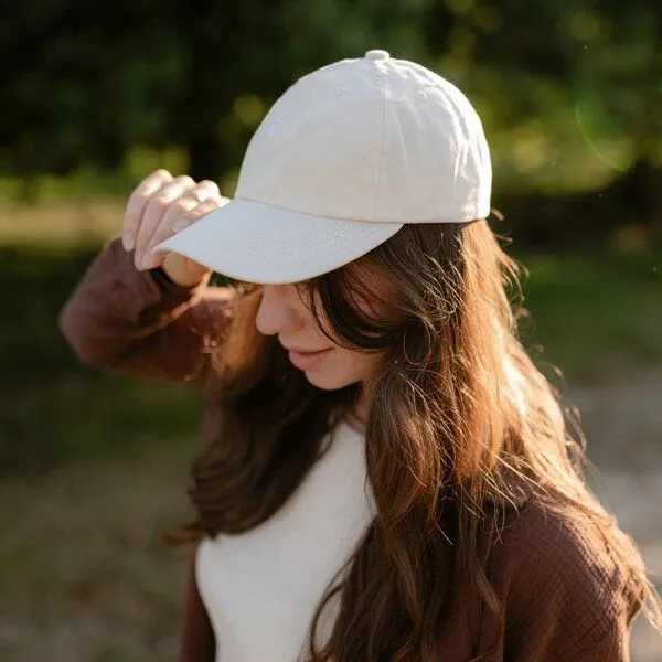 NORDLICHT NORDLICHT Damen Herren Dad Cap Kappe aus 100% Bio-Baumwolle, Natur, – Produktbild 3 von 4