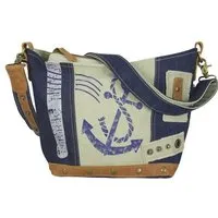 Sunsa Sunsa Damen Umhängetasche Jeans/Canvas Tasche Maritim Schultertasche – Produktbild 1 von 1