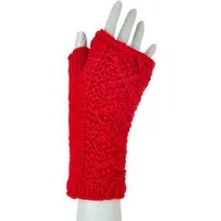 short'n'pietz short'n'pietz Schurwollhandstulpen mit Rautenzopfmuster, handgestrickt – Produktbild 1 von 1